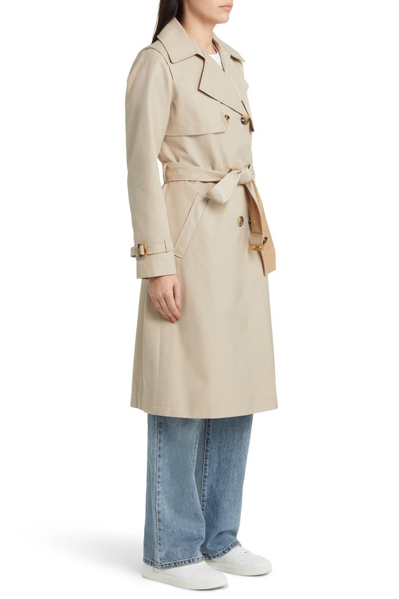 Corduroy Contrast Trench Coat, Alternate, color, BIRCH