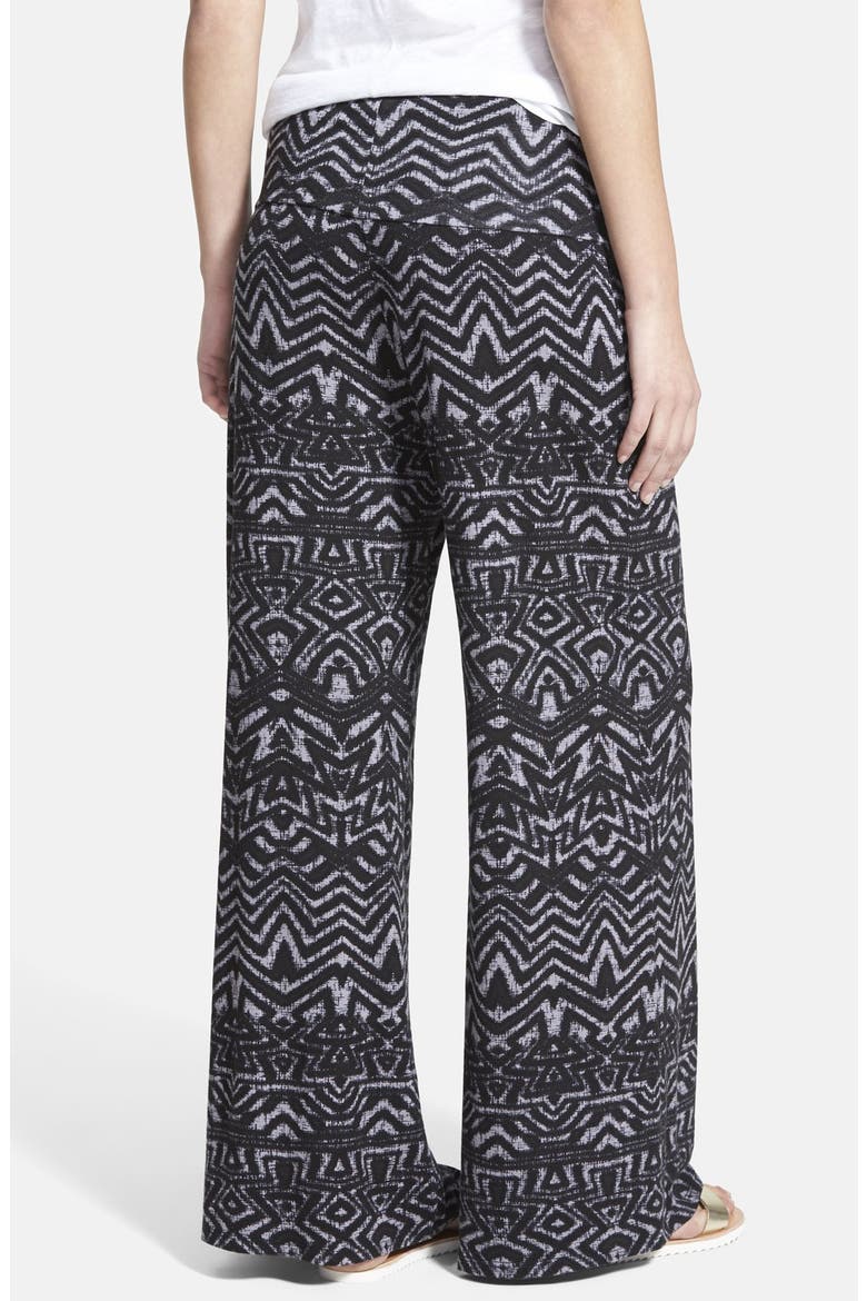 Matty M Wide Leg Knit Pants, Alternate, color, BLACK PRINT