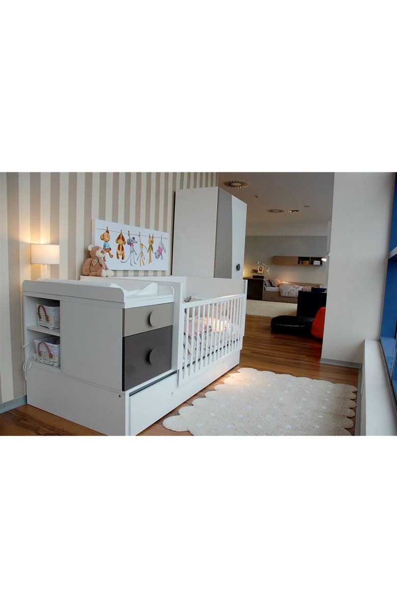 Lorena Canals Biscuit Polka Dot Washable Cotton Blend Rug, Alternate, color, Beige