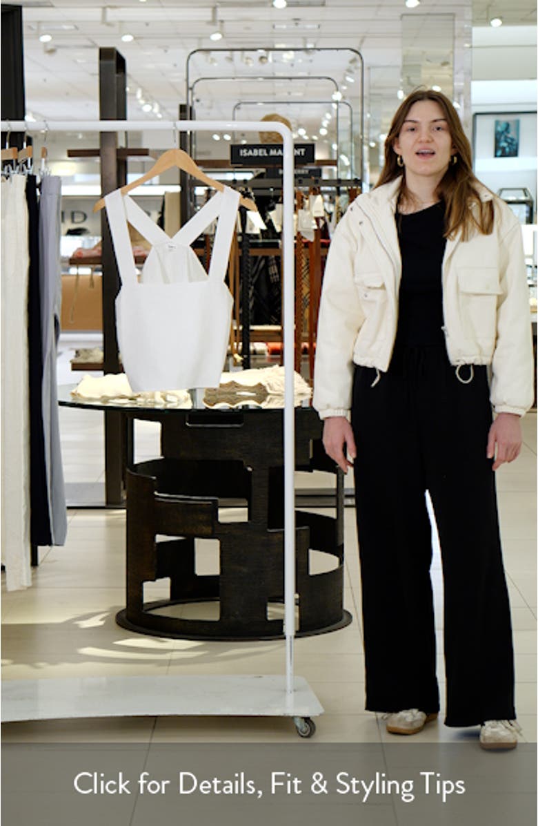 Tallows Crop Linen Cover-Up Top, sales video thumbnail