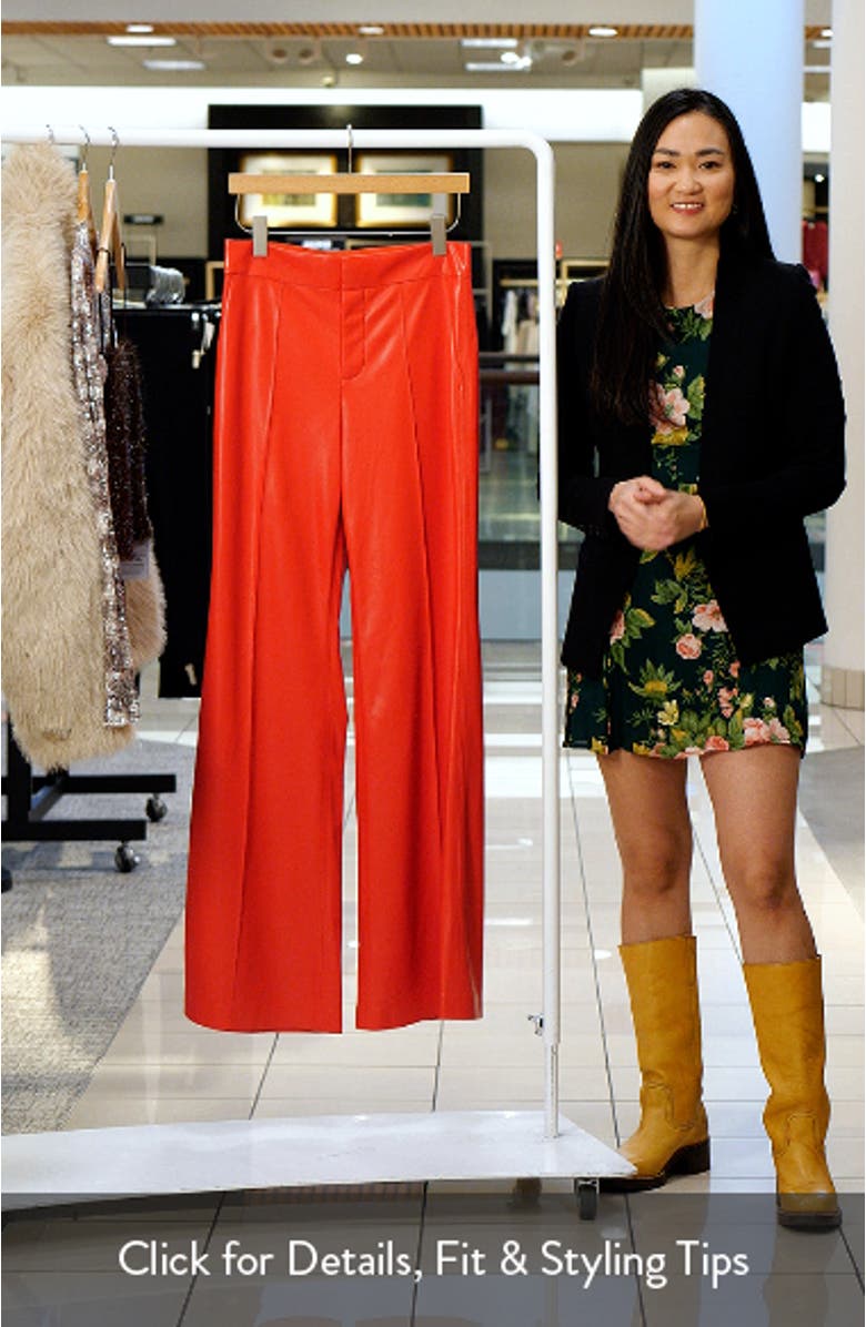 Dylan Wide Leg Faux Leather Pants, sales video thumbnail