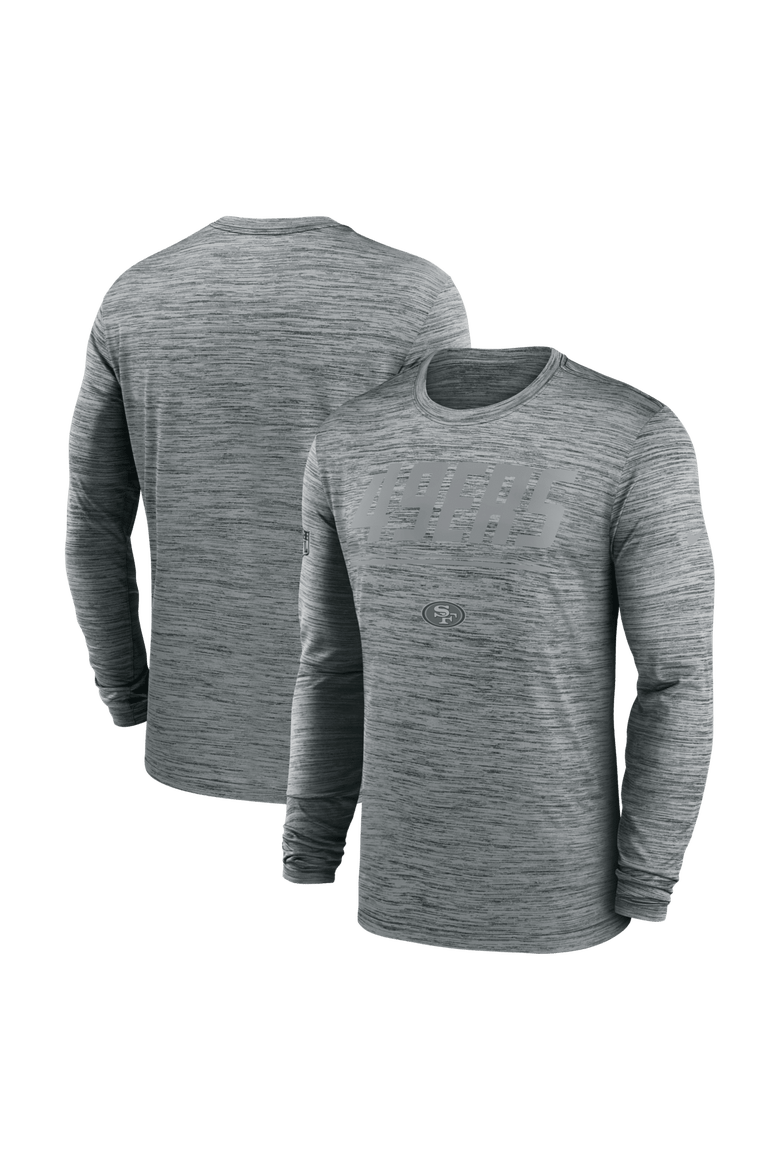 Men's Nike Gray San Francisco 49ers Sideline Offensive Transition Velocity Dri-FIT Long Sleeve T-Shirt, Main, color, Gray
