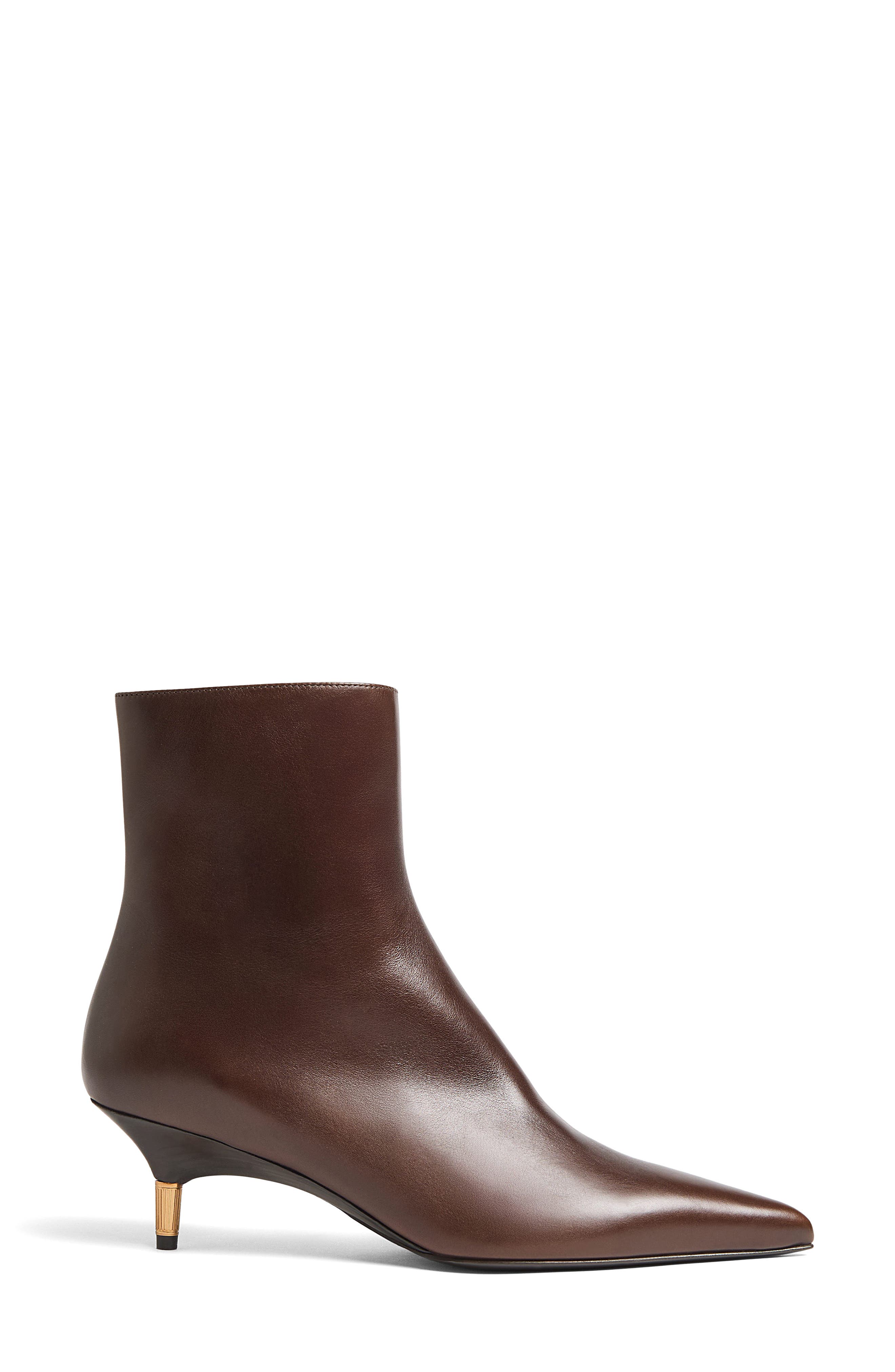 Khaite Bella Kitten Heel Ankle Boot, Alternate, color, 646 Vintage Brown