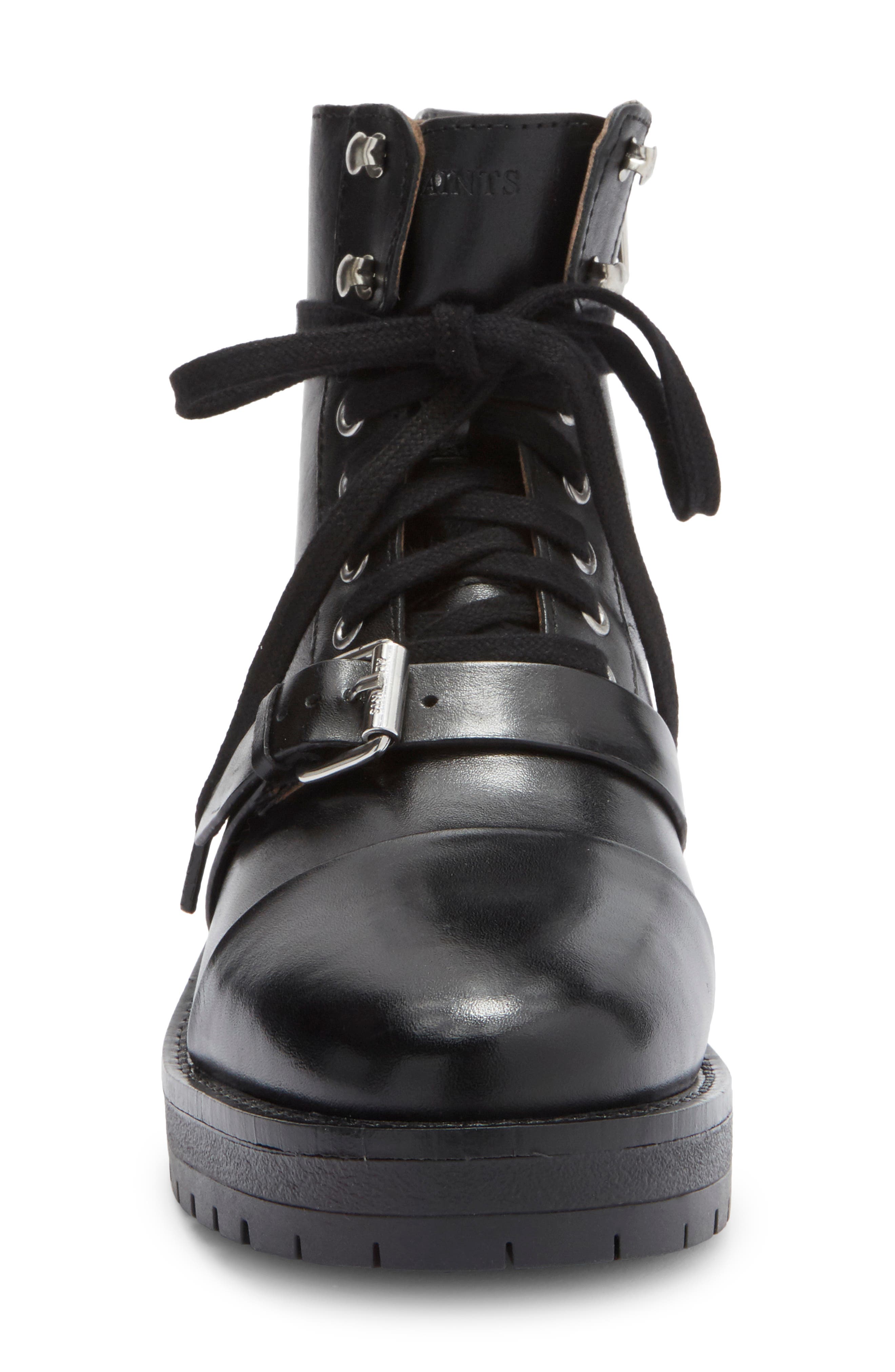 AllSaints Demi Cutout Bootie, Alternate, color, Black