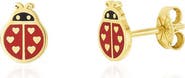 The Lovery Fine Jewelry Ladybug Enamel Stud Earrings