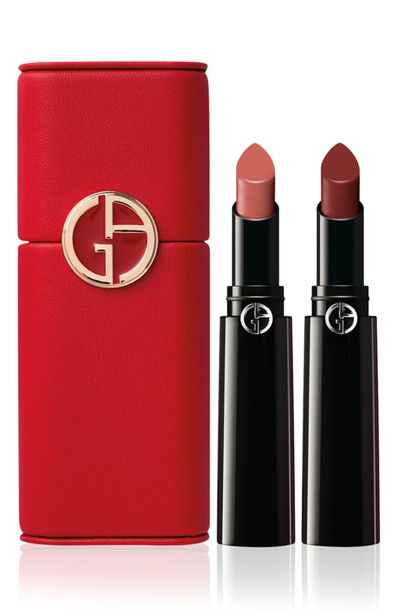 ARMANI beauty Lip Power Long-Lasting Satin Lipstick Duo Gift Set USD $78 Value, Alternate, color, 