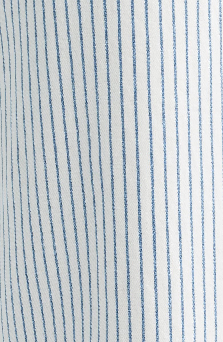 KOBI HALPERIN Keren High Waist Stripe Wide Leg Stretch Cotton Pants, Alternate, color, Ivory Multi