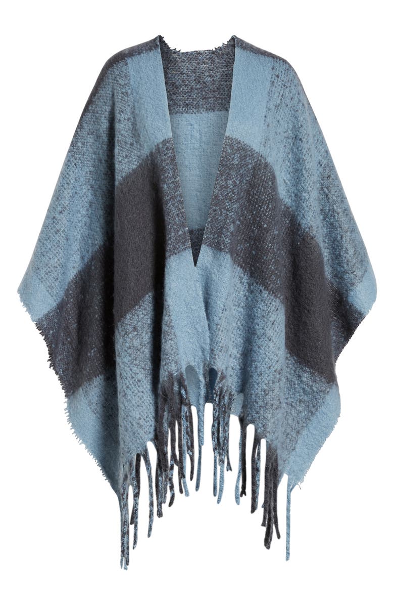 Free People Hampton Plaid Fringe Ruana, Alternate, color, 