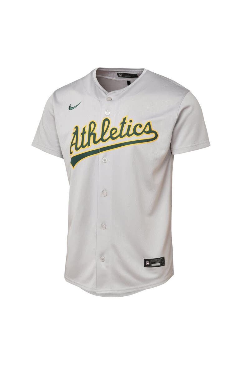 Youth Gray Athletics Road Limited Jersey, Alternate, color, Gray