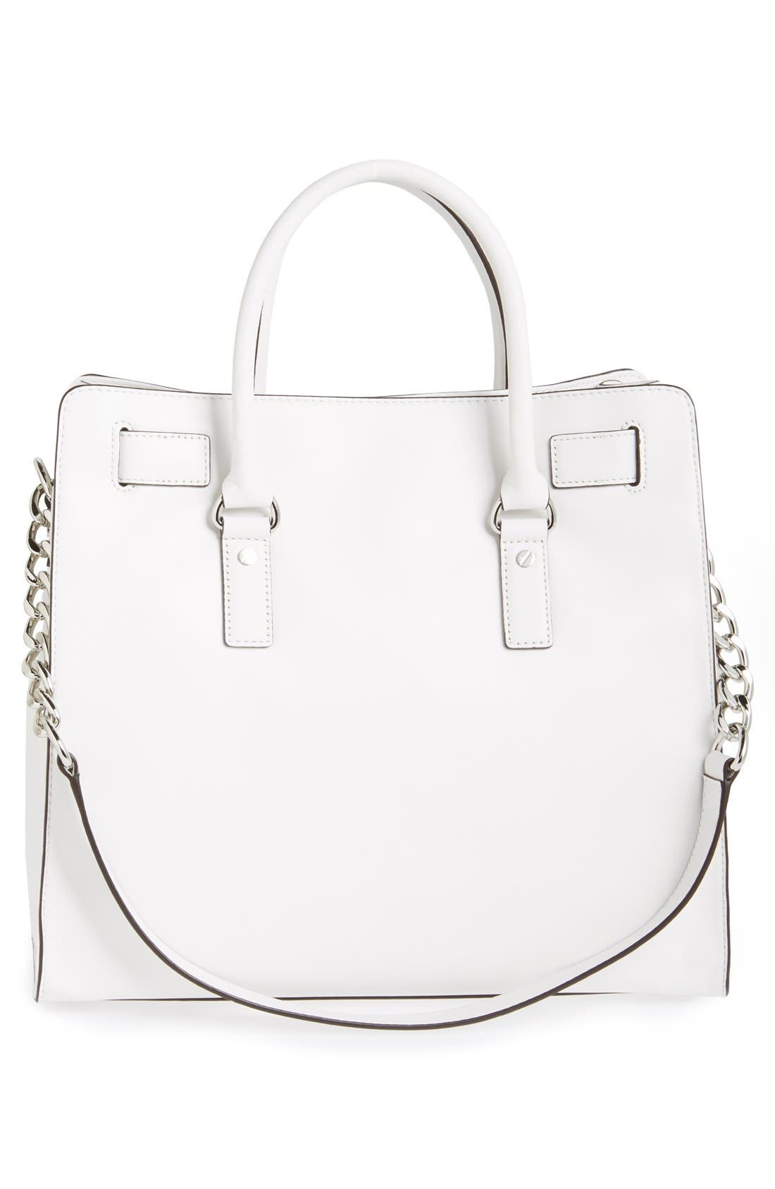 'Large Hamilton - Microstud' Leather Tote, Alternate, color, OPTIC WHITE