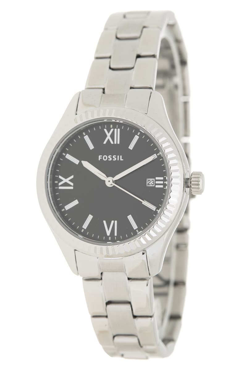 Fossil Women's Rye Three-Hand Date Stainless Steel Watch, 30mm, Main, color,