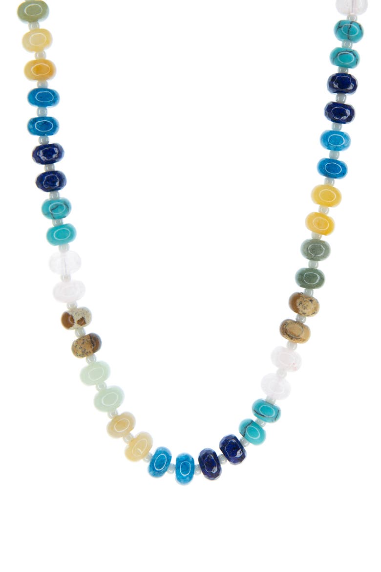 Rondelle Picture Jasper Beaded Necklace, Main, color, MULTI