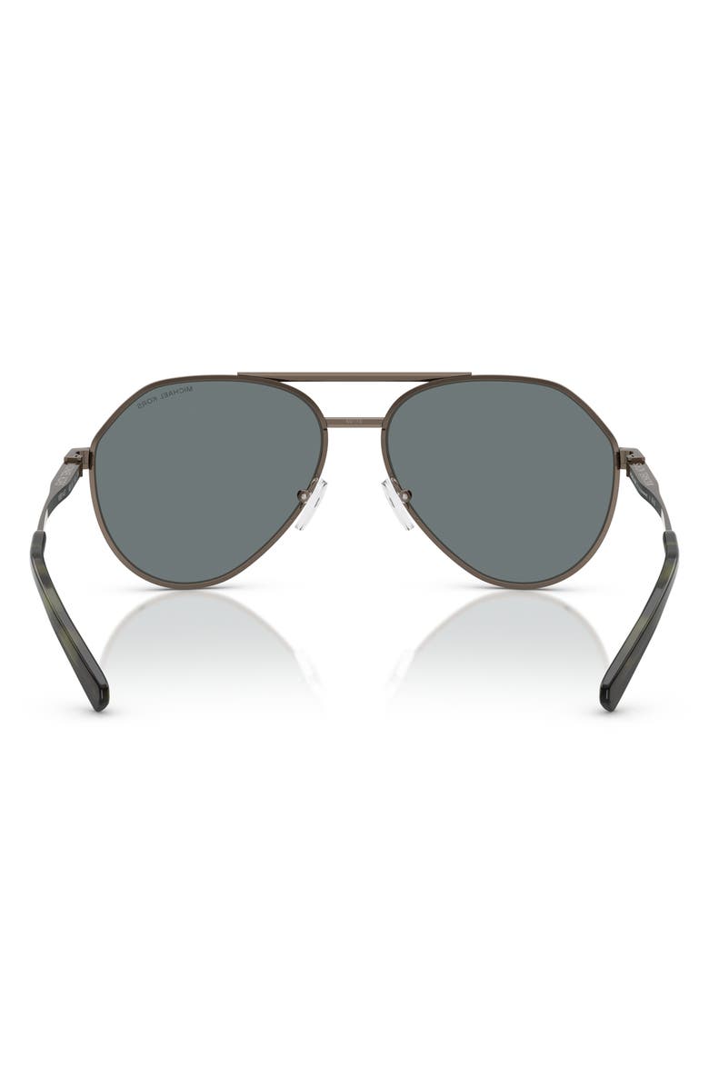 Michael Kors 60mm Pilot Sunglasses, Alternate, color, Matte Husk / Olive Mirror