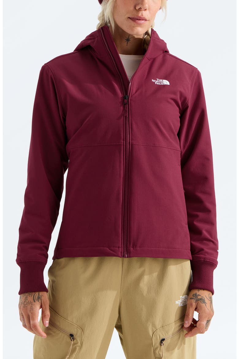 Shelbe Raschel Water Resistant Hooded Jacket, Main, color, BURGUNDY CRUSH