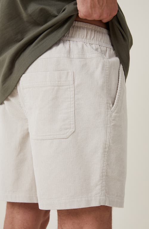 Cotton On Easy Cotton Blend Drawstring Shorts In Bone Cord