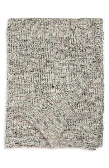 Parachute Chunky Knit Alpaca Blend Throw Blanket In Gray
