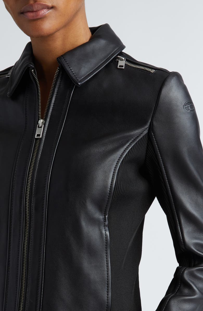 DIESEL<sup>®</sup> L-Sask Leather Moto Jacket, Alternate, color, 