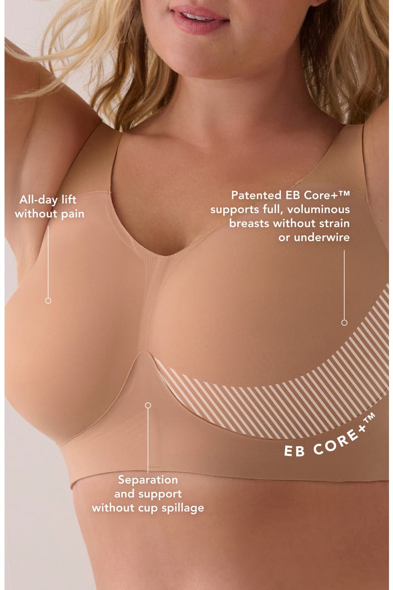 Busty Wireless Bra, Alternate, color, BLACK