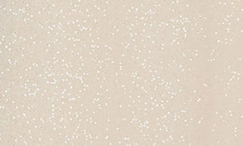 Sl Fashions Glitter Capelet Chiffon Gown In Gray