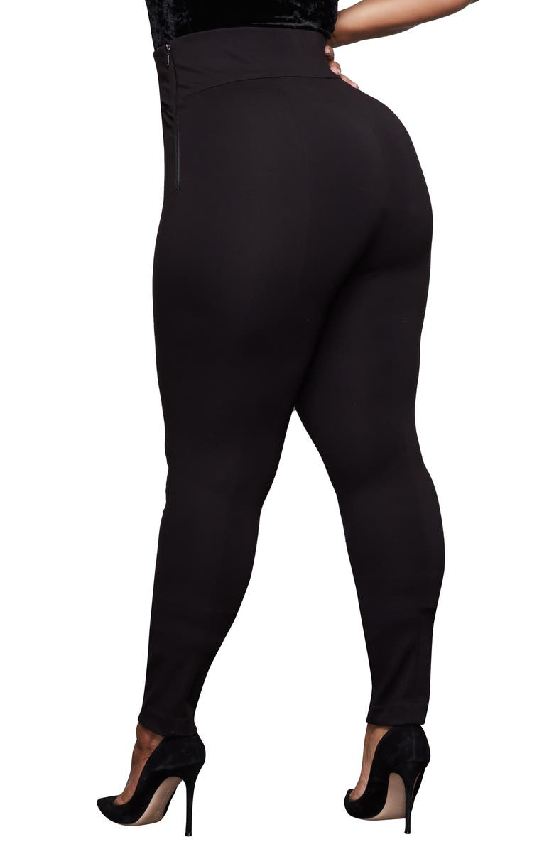 Good American Ponte Pants, Alternate, color, Black001