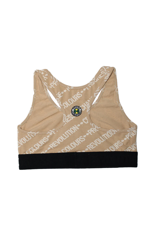 Cross Colours Power Revolution Progress Change Bralette In Nude