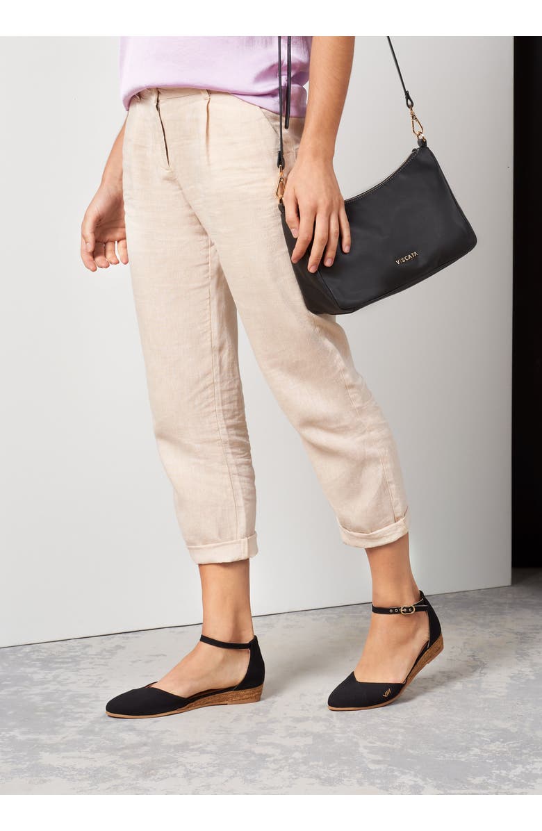 VISCATA Montroig Premium Fabrics Canvas Espadrille Flats, Alternate, color, Black