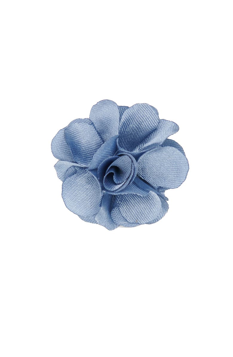 Brooklyn Brigade Men's Flower Lapel Pin, Main, color, Dusty Blue