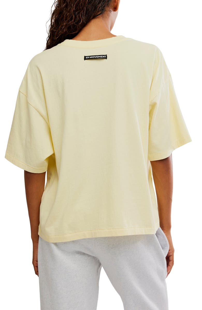 Free People FP Movement Tackle Cotton T-Shirt, Alternate, color, Sunlit Yellow