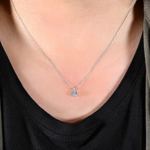 Bliss Diamond 1/2 Ct Solitaire Lab Grown Diamond Pendant Available In 14k White Gold