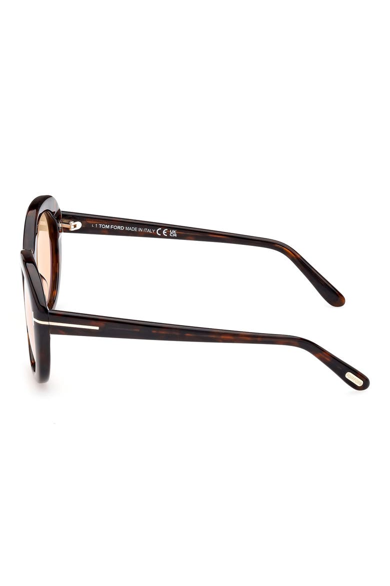 Lily-02 55mm Tinted Cat Eye Sunglasses, Alternate, color, DARK HAVANA / BROWN