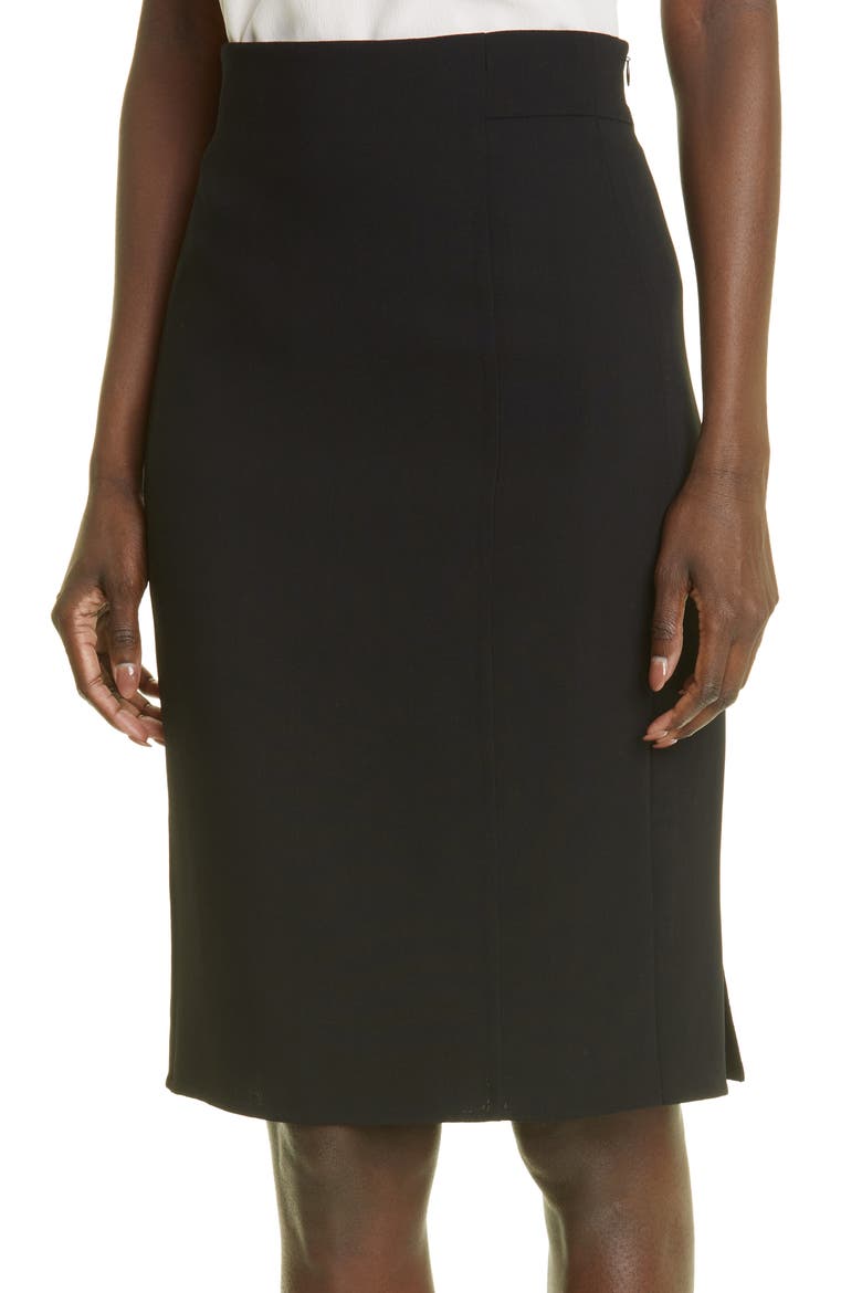 Wool Blend Pencil Skirt, Alternate, color, 009-BLACK