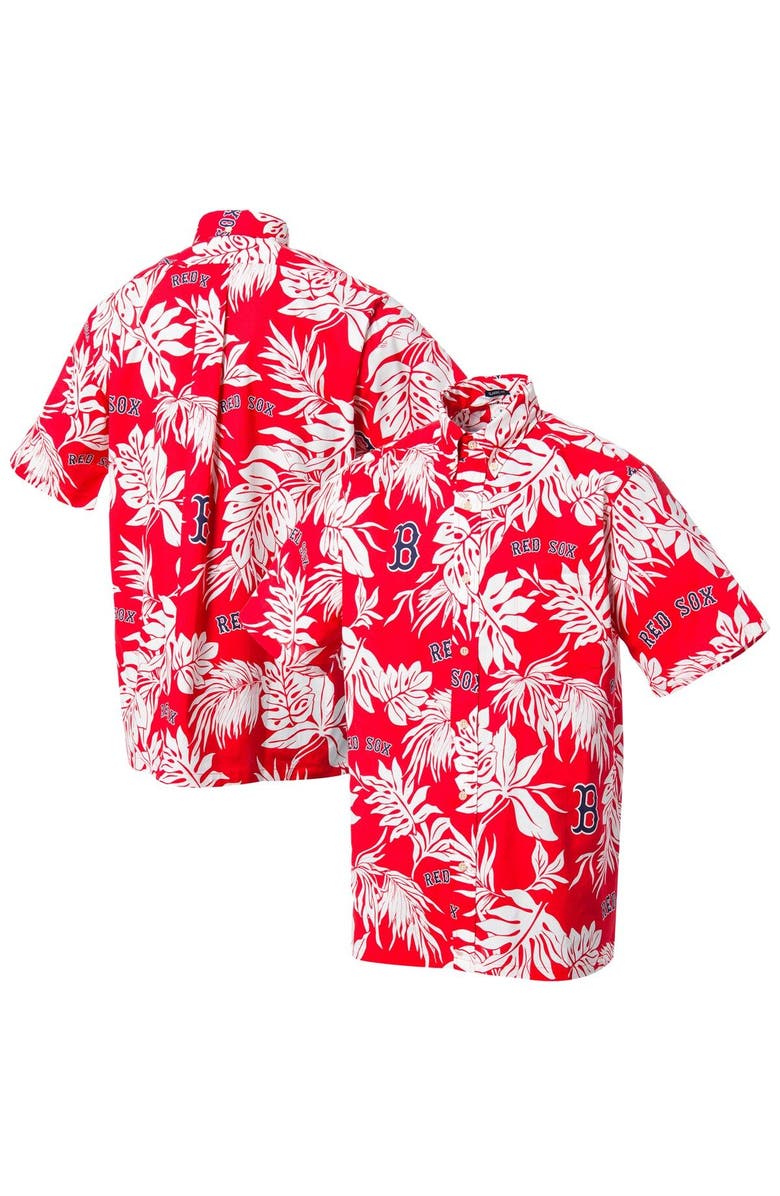 Reyn Spooner Men's Reyn Spooner Red Boston Red Sox Aloha Button-Down Shirt, Main, color, 