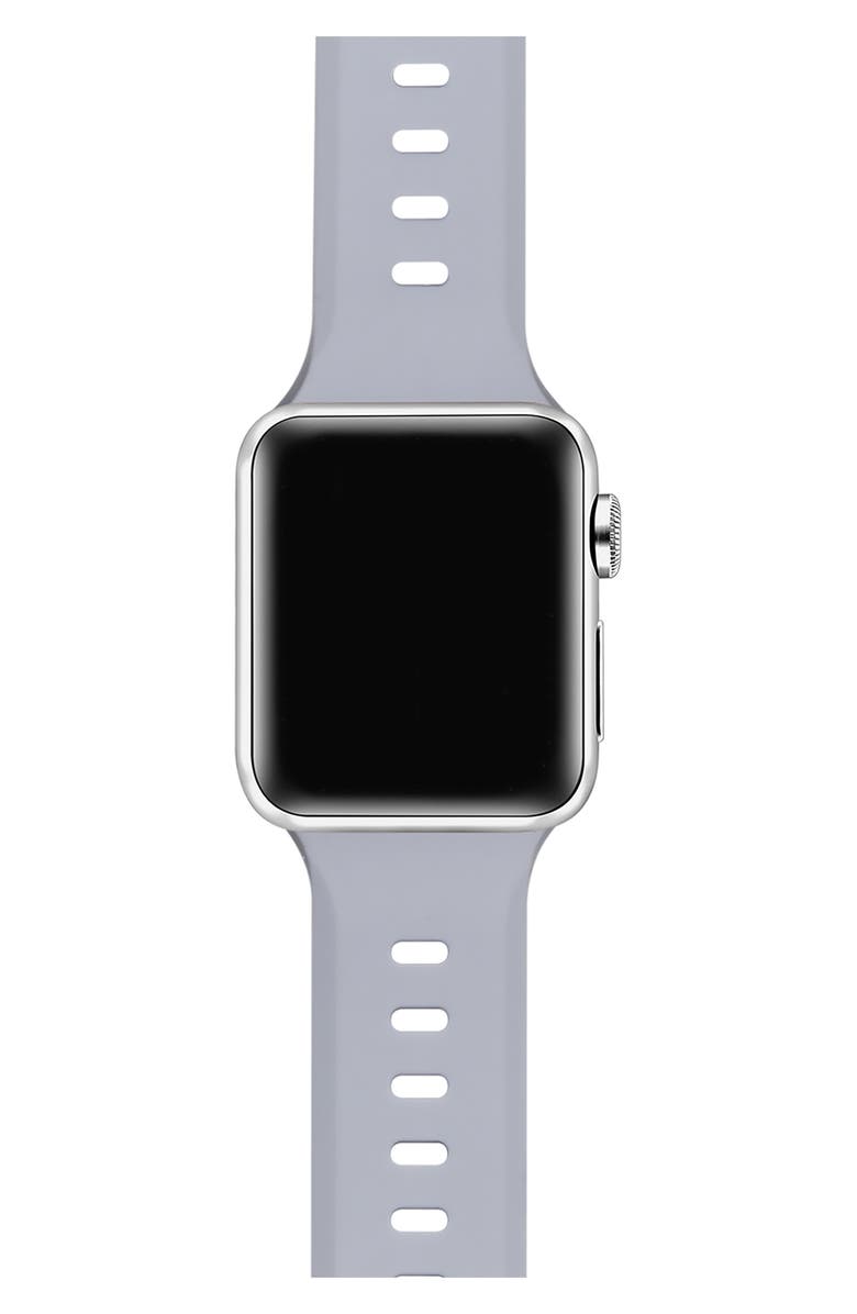 The Posh Tech Premium Silicone 38–41mm Apple Watch<sup>®</sup> Watchband, Alternate, color, Grey