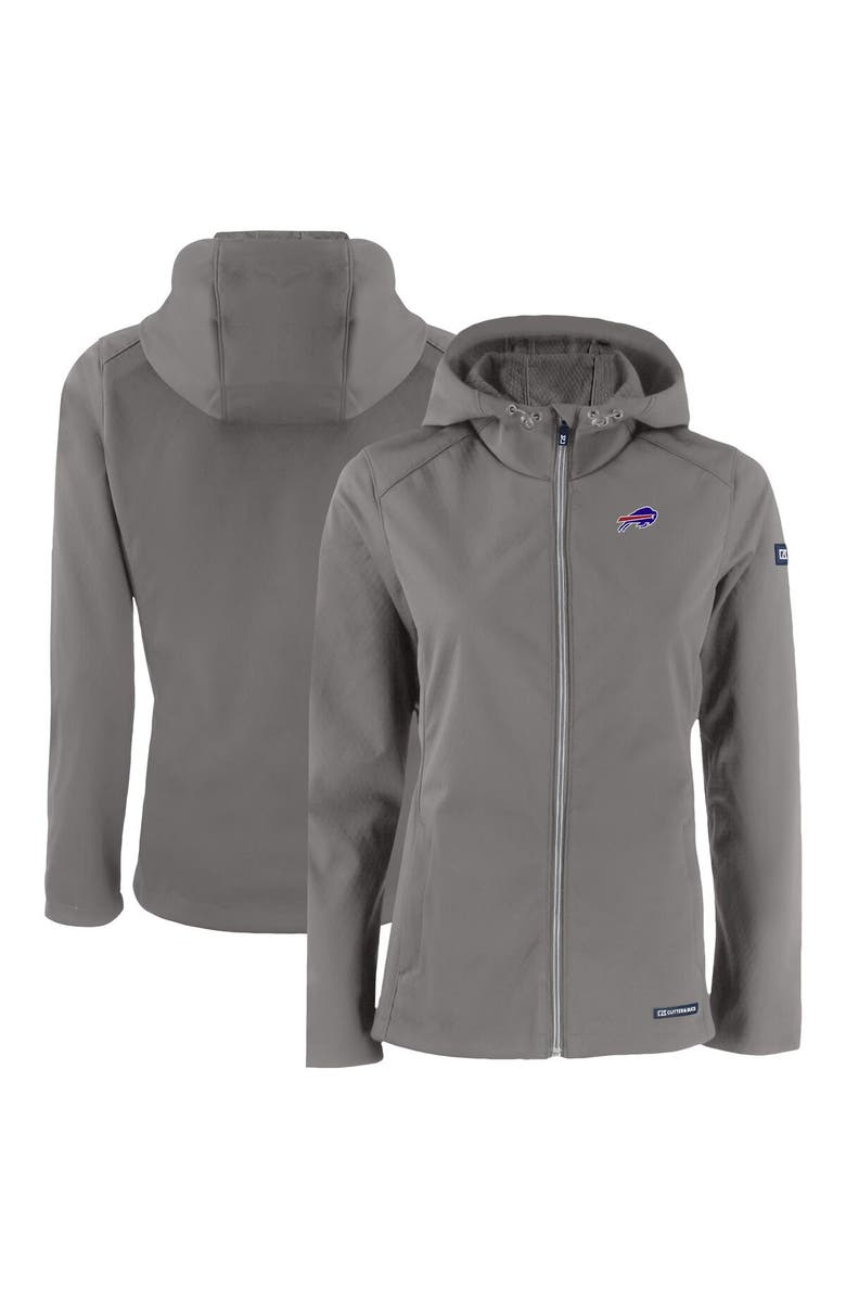 Cutter & Buck Women's Cutter & Buck Gray Buffalo Bills Evoke Eco Softshell Recycled Full-Zip Hooded Jacket, Alternate, color, 