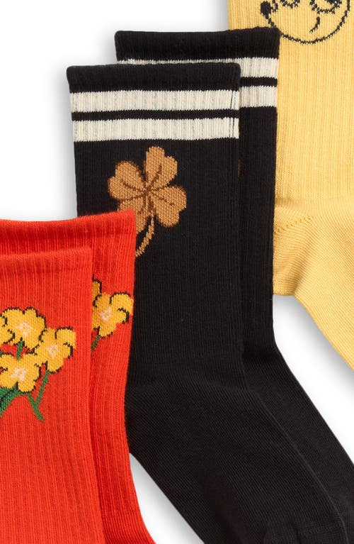Mini Rodini Kids' Assorted 6-pack Stretch Cotton Blend Crew Socks In Multi
