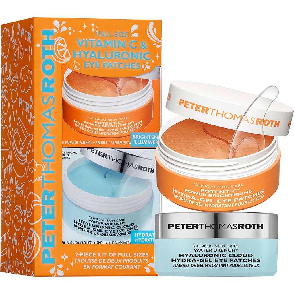 Peter Thomas Roth Vitamin C & Hyaluronic Eye Patches 2-piece Kit $120 Value In Transparent