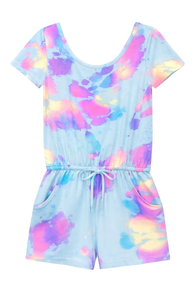 Kids' Simply Soft Short Sleeve Romper, Main, color, BLUE BLEACH