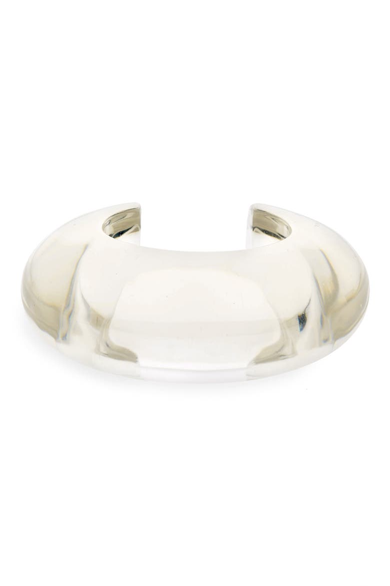 Arc Cuff Bracelet, Main, color, WHITE