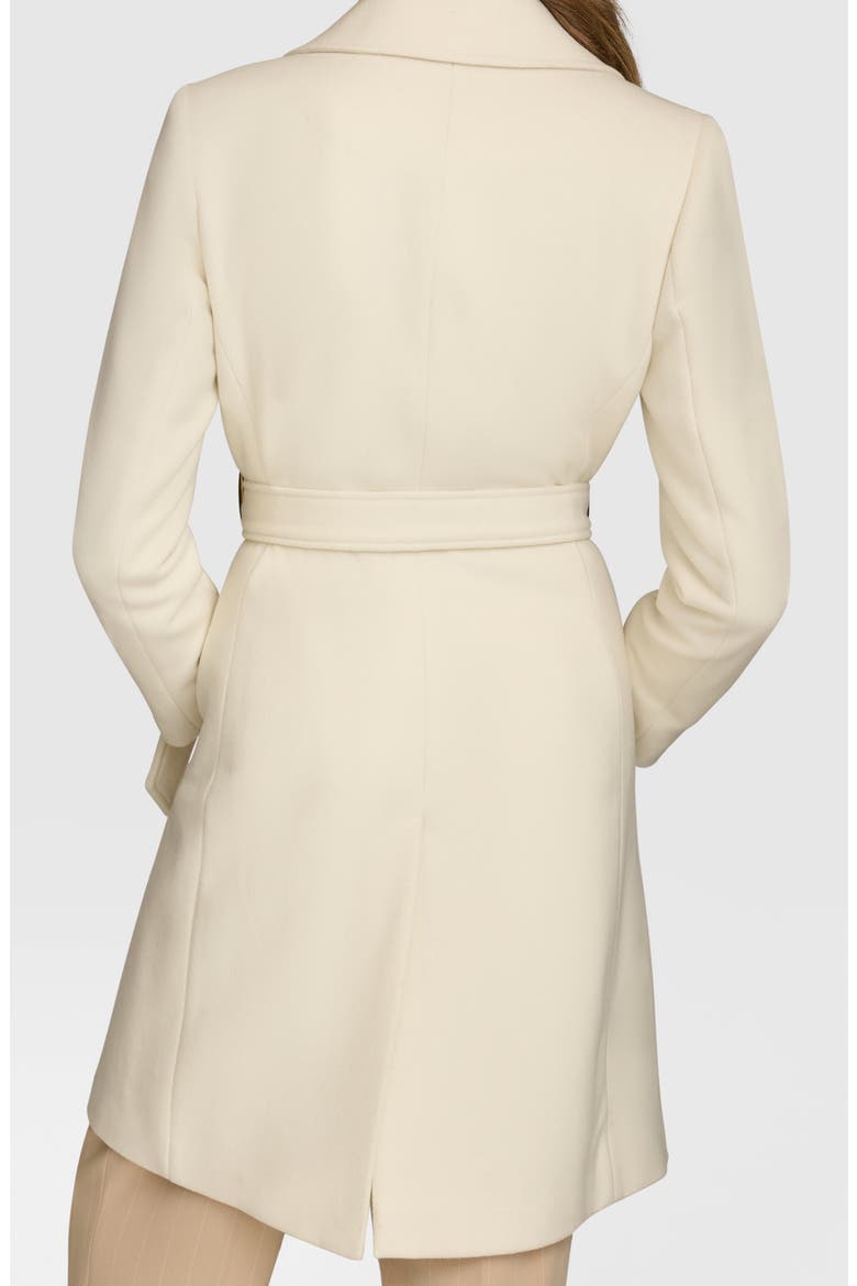 Belted Wool Blend Coat, Alternate, color, IVORY
