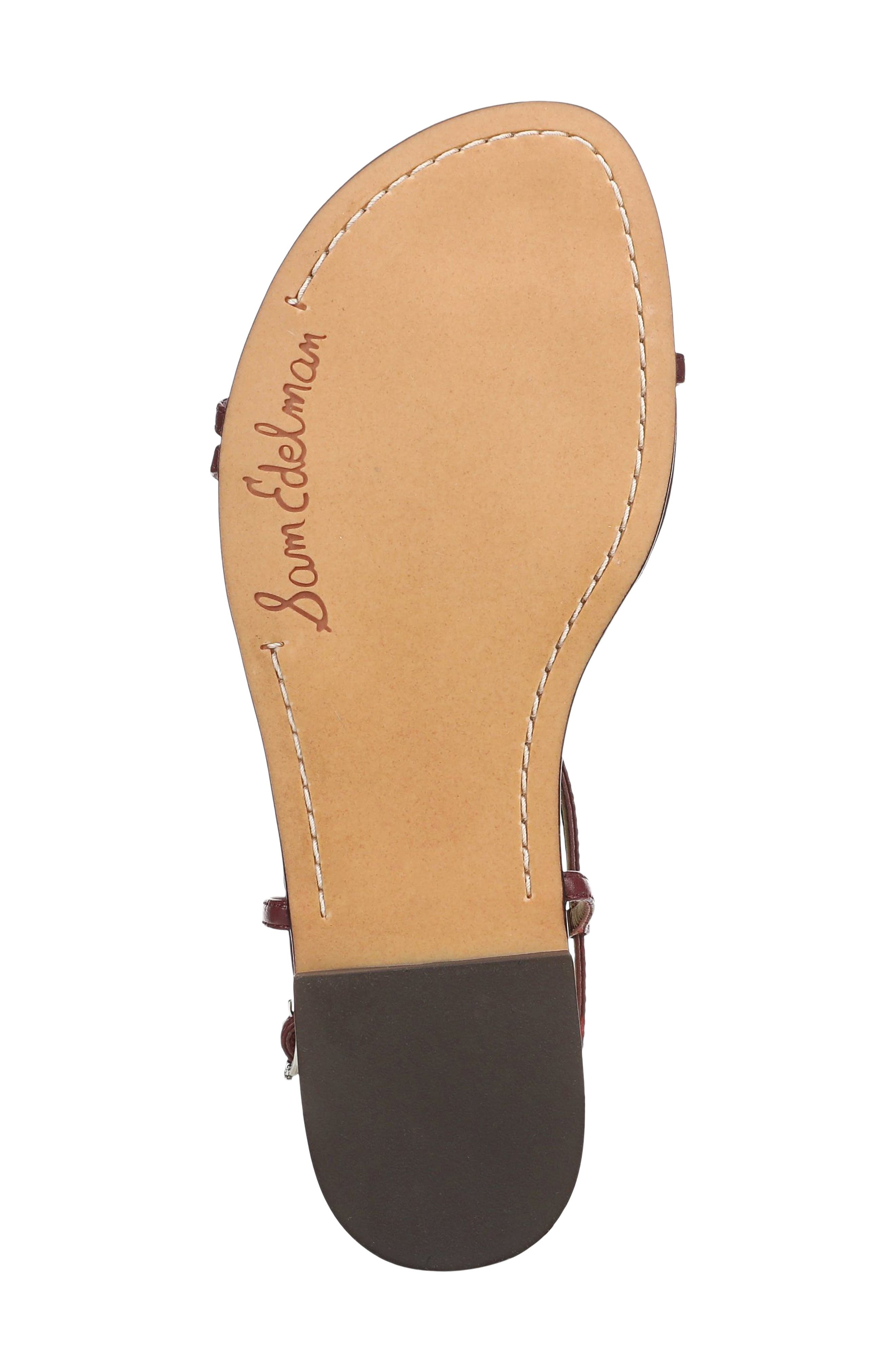 Calla Flat Sandal, Alternate, color, CHIANTI