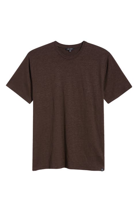 Bryce Crewneck Stretch Linen T-Shirt