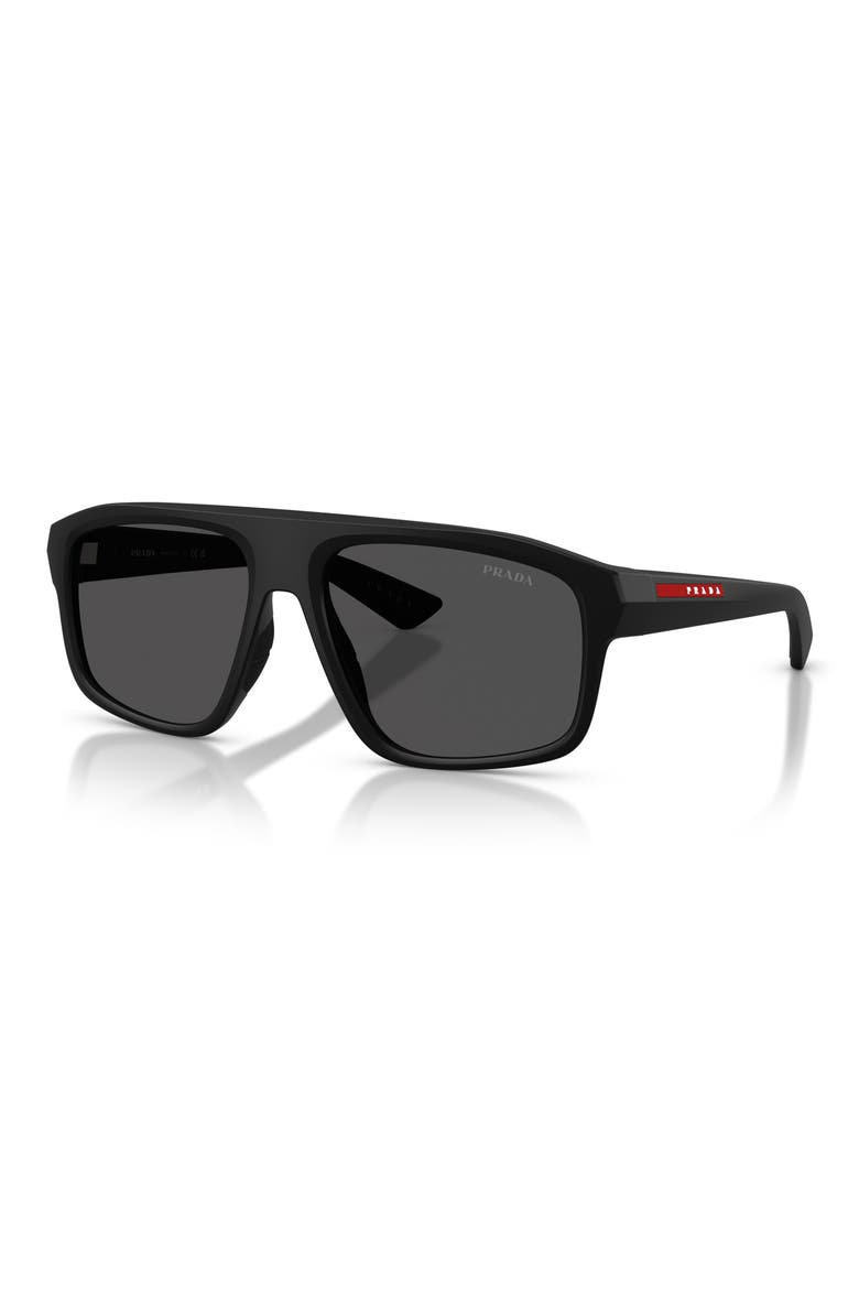 59mm Shield Sunglasses, Alternate, color, MATTE BLACK / DARK GREY