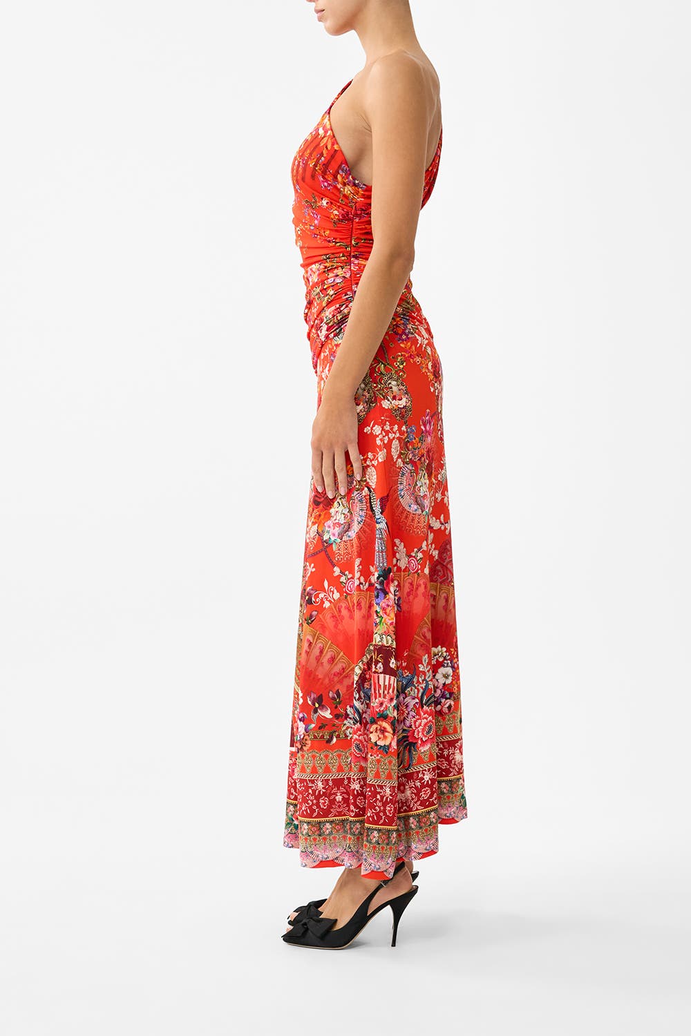 Gathered Jersey One Shoulder Dress - image 2