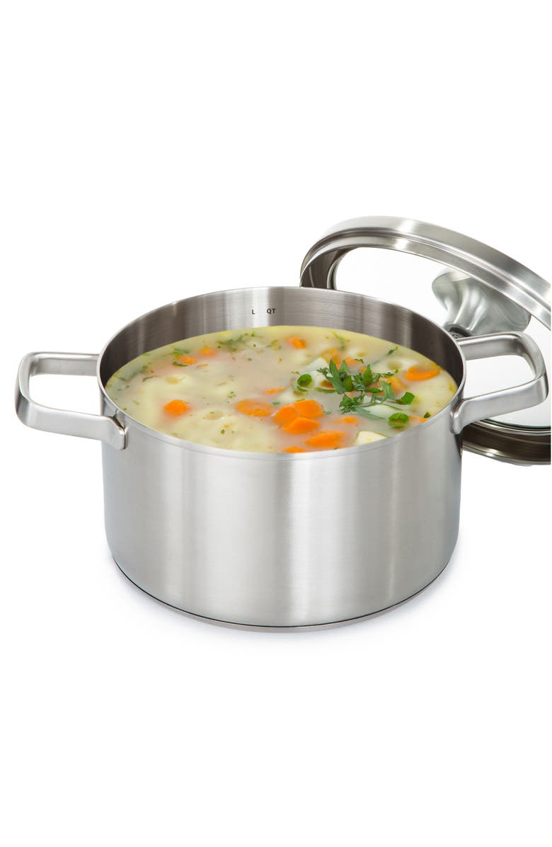 BergHOFF Leo Graphite 3.6-Quart Covered Stockpot, Alternate, color, Grey