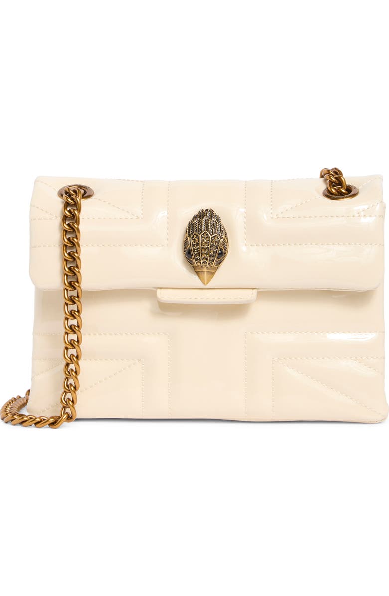 Kurt Geiger London Kensington Mini Quilted Crossbody Bag, Main, color, Cream