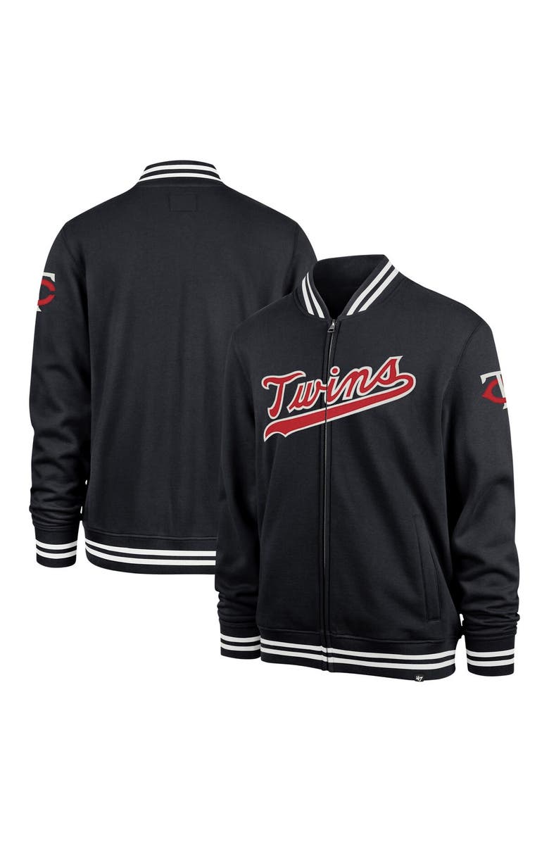'47 Men's '47 Navy Minnesota Twins Wax Pack Pro Camden Full-Zip Track Jacket, Alternate, color, Navy