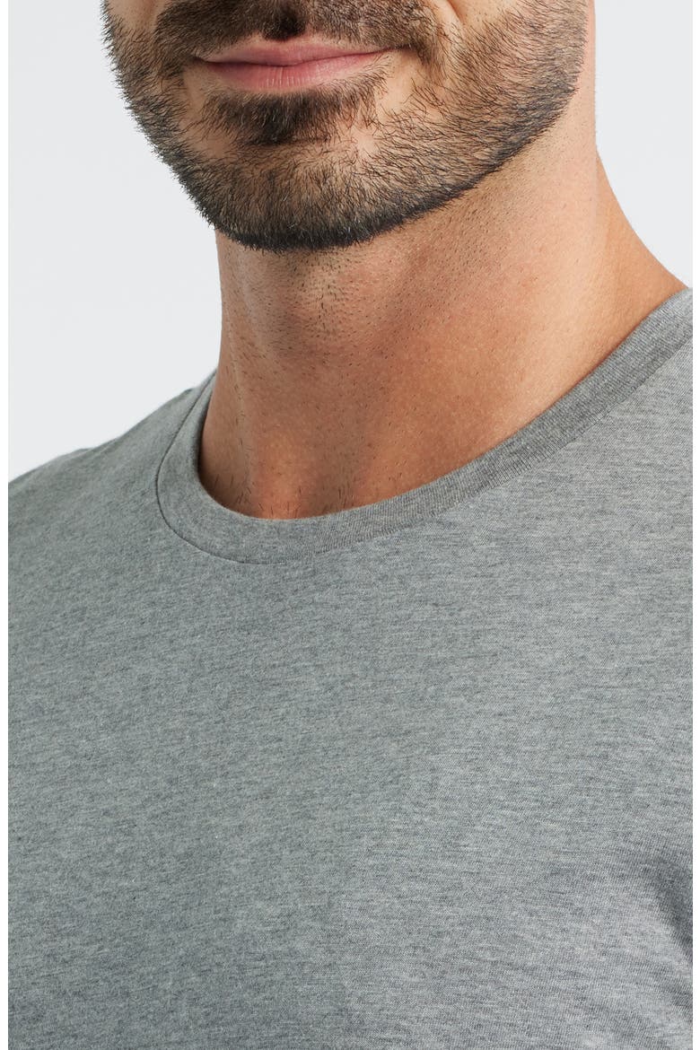 Slim Fit Crewneck Pima Cotton T-Shirt, Alternate, color, GREY HEATHER