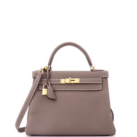 Kelly Handbag Grey Togo with Gold Hardware 28
