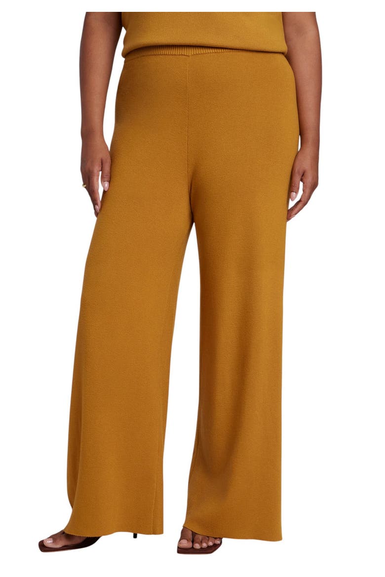 Wide Leg Sweater Pant (plus), Main, color, HONEY