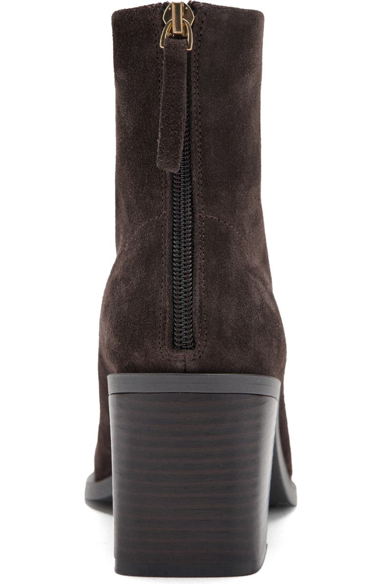 MANGO Round Toe Bootie, Alternate, color, Chocolate
